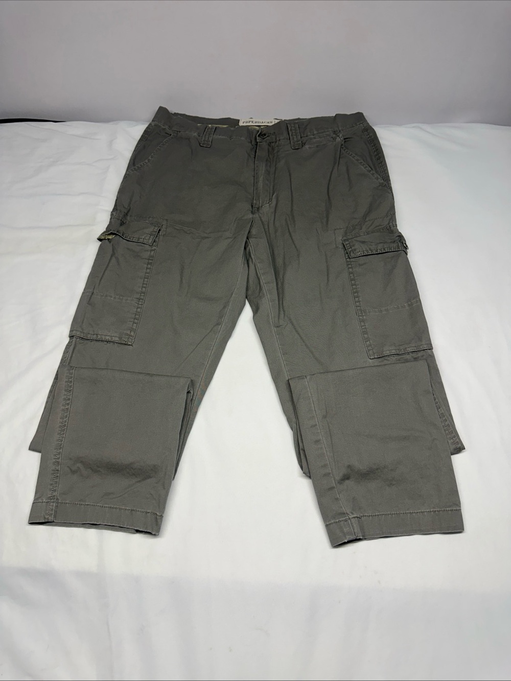 Paperbacks Cargo Pants Mens 32 Gray Utility Pockets Outdoor Casual